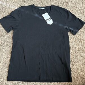 Zara Women's Black Short Sleeve Tee